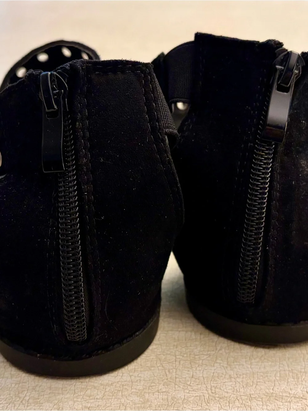 torrid Black Grommet Strap Flat Sandals